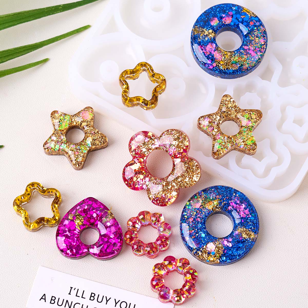 Resin Art Heart - Cetakan Silikon Perhiasan Multifungsi DIY Buatan