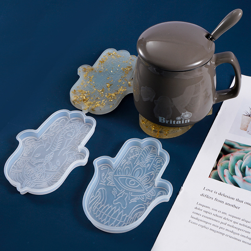 Resin Art Coasters - 1 Buah DIY Coaster Hand Of