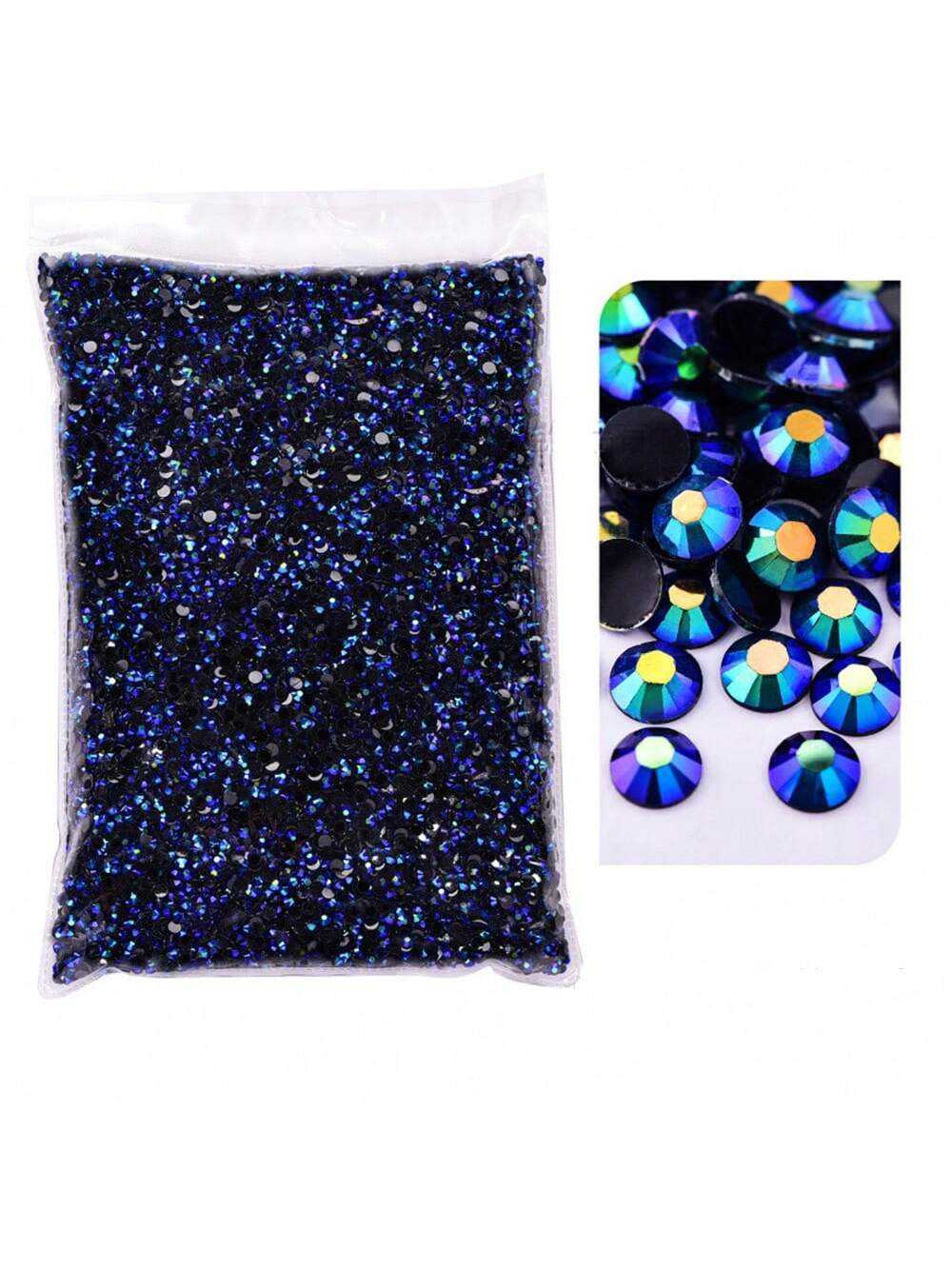 Resin Art Quantity - Rhinestone Resin Flatback Biru Tua, Non