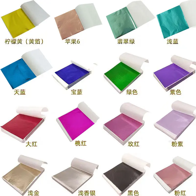 Resin Art Gift For Anniversary - 100 buah 9Cm kertas Foil daun
