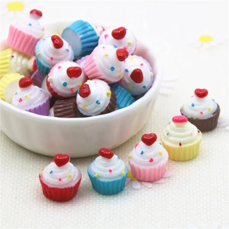 Resin Art Heart - 10 Buah Resin 3D Hati Merah