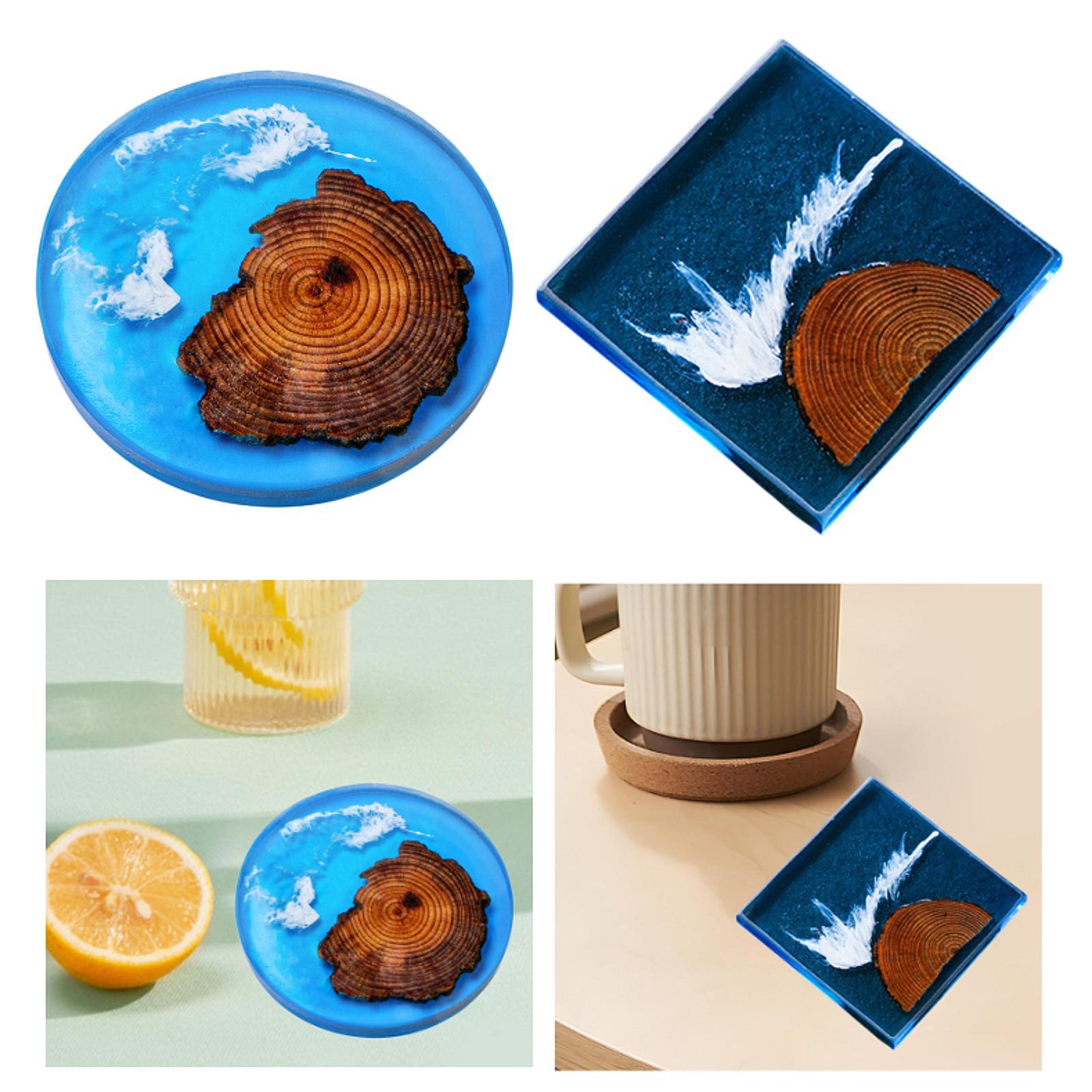 Resin Art Coasters - 6 Buah Tatakan Gelas Epoxy Set