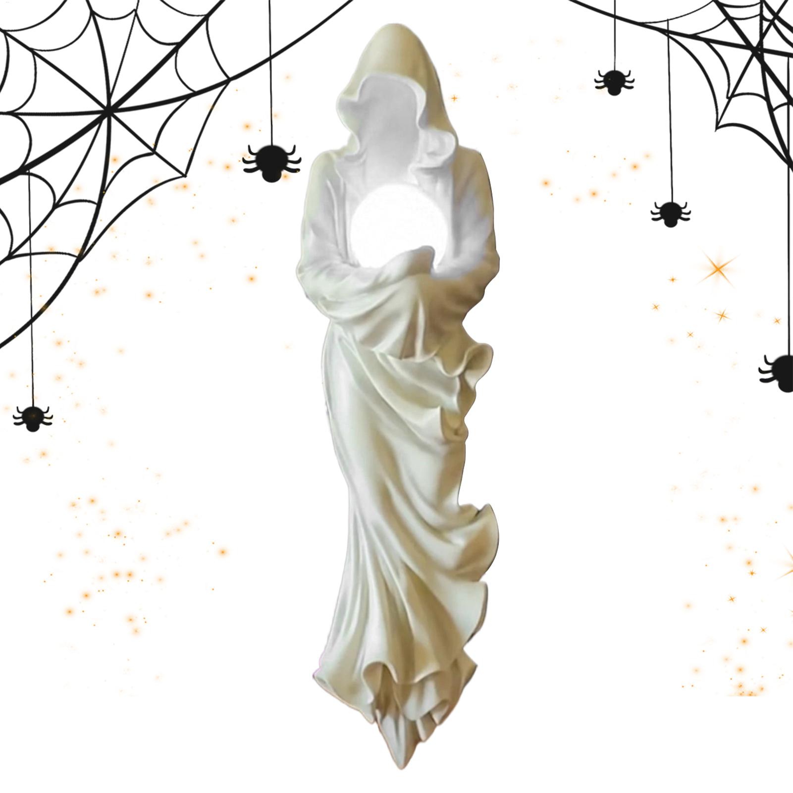 Resin Art Table Top - Patung Hantu Halloween Memeluk Cahaya Patung