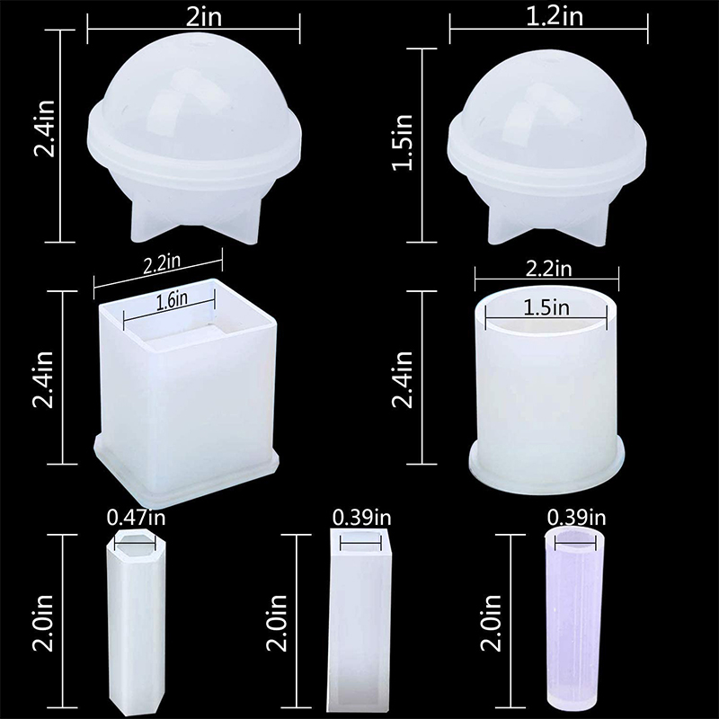 Stok Tersedia 8Pcs Cetakan Sen - Resin Art Quantity ulasan dan harga