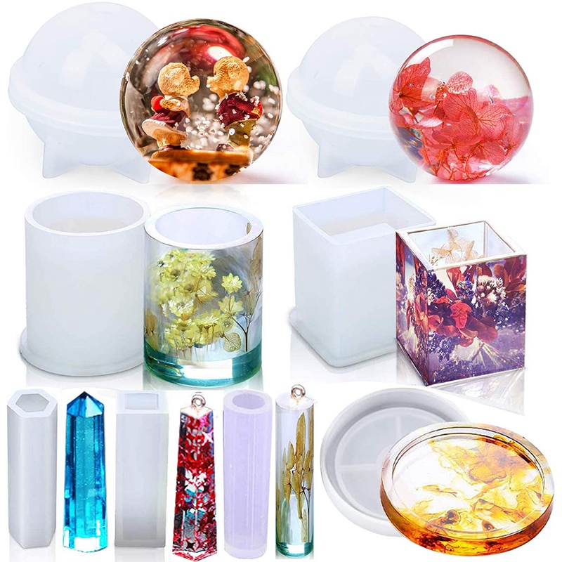 Stok Tersedia 8Pcs Cetakan Sen - Resin Art Quantity ulasan dan harga