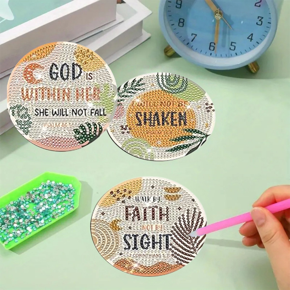 8 Buah/Set Coasters Lukisan Be - Resin Art Coasters ulasan dan harga