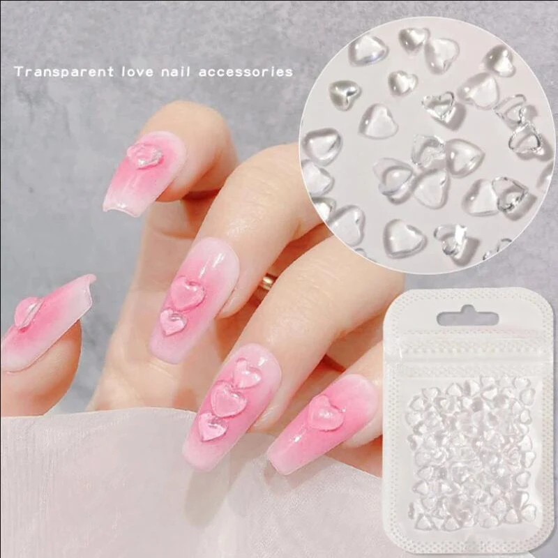 100-600Pcs Hiasan Kuku Resin T - Resin Art Heart ulasan dan harga
