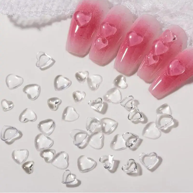 100-600Pcs Hiasan Kuku Resin T - Resin Art Heart ulasan dan harga