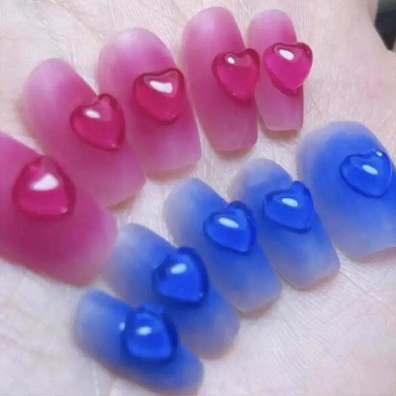 100-600Pcs Hiasan Kuku Resin T - Resin Art Heart ulasan dan harga