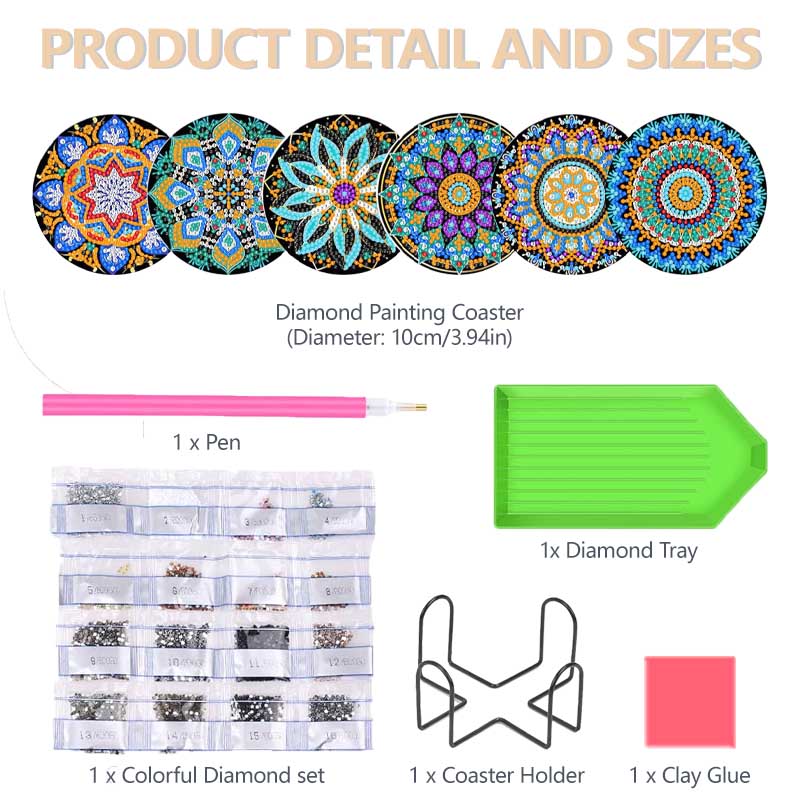 Tatakan gelas seni lukisan ber - Resin Art Coasters ulasan dan harga