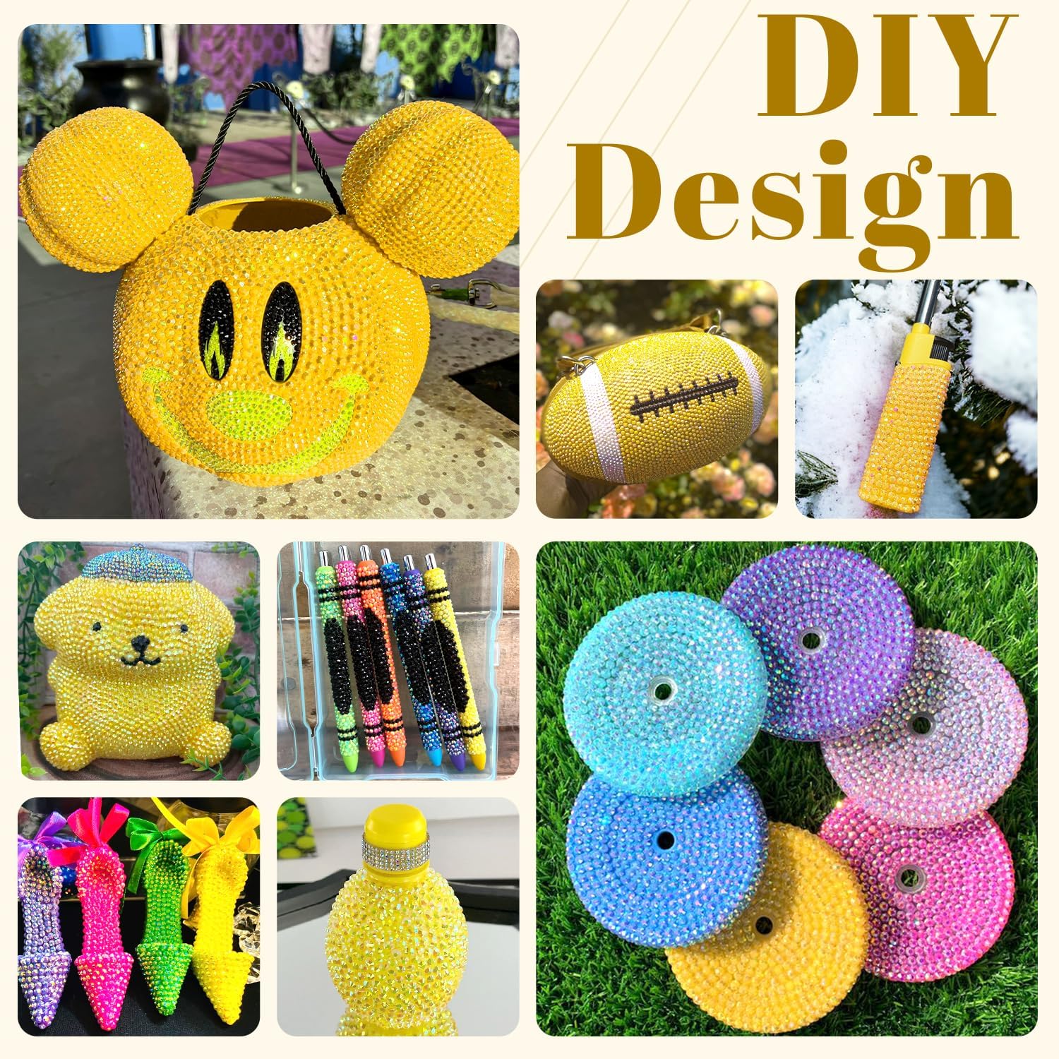 Resin Rhinestone Kuning Lemon, - Resin Art Quantity ulasan dan harga