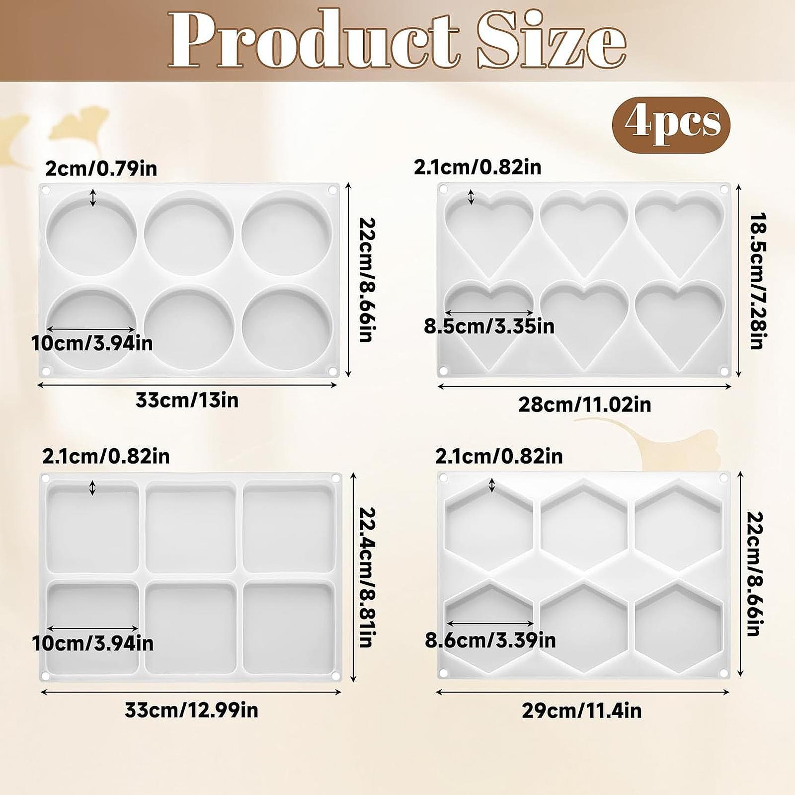 4Pcs Cetakan Coaster Resin Dal - Resin Art Coasters ulasan dan harga