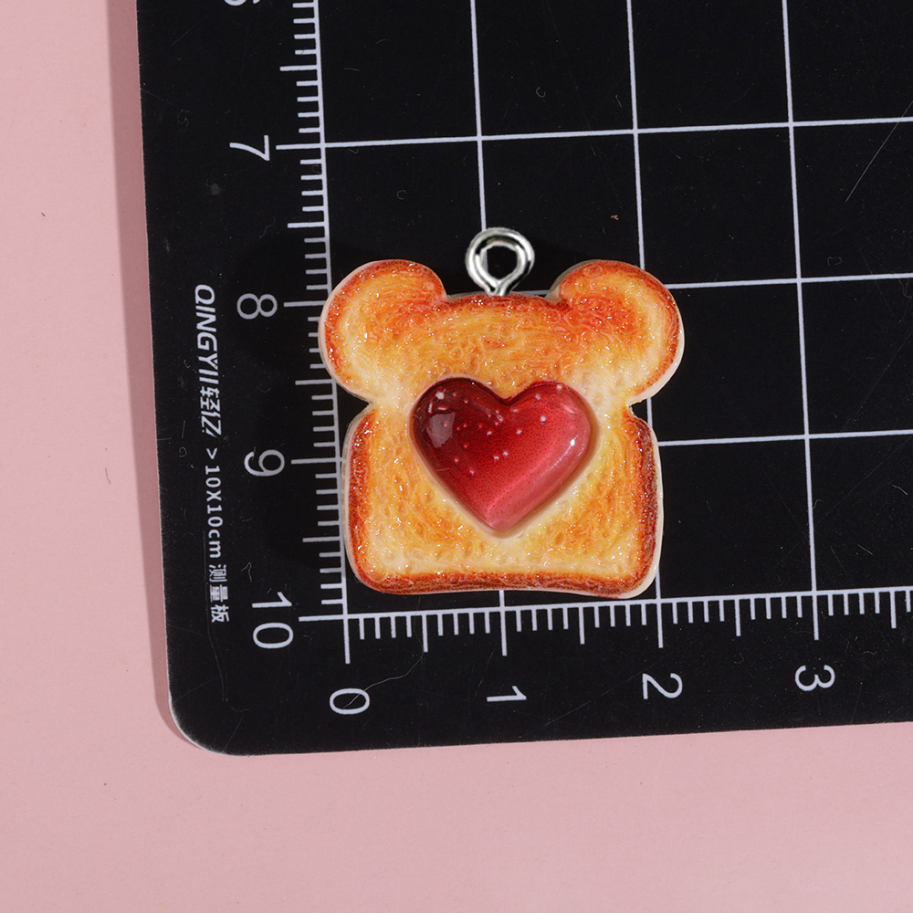 10pcs Resin Charms Bentuk Hati - Resin Art Heart ulasan dan harga