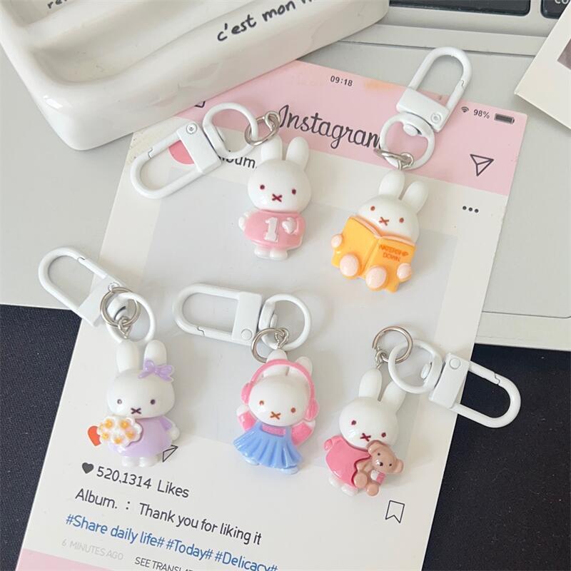 5pcs Gantungan Kunci Miffy Kre - Resin Art Heart ulasan dan harga