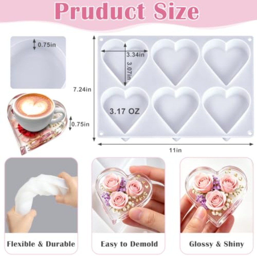 Cetakan Resin Deep Coaster Sil - Resin Art Coasters ulasan dan harga