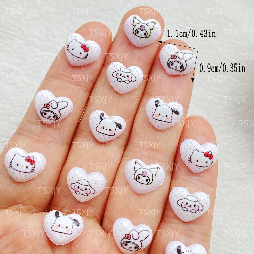 50PCS Mini Kartun Berbentuk Ha - Resin Art Heart ulasan dan harga