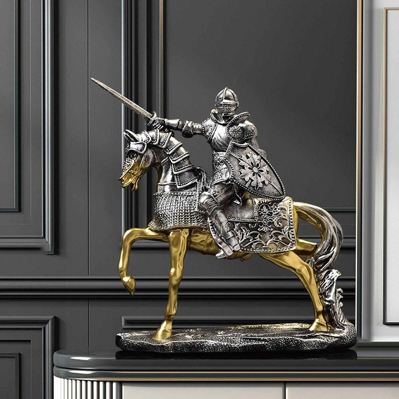 Patung kuda ksatria, patung se - Resin Art Table Top ulasan dan harga