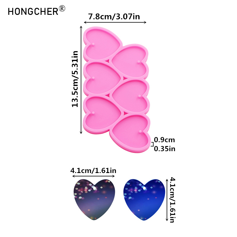 Cetakan Silikon Resin Epoksi C - Resin Art Heart ulasan dan harga