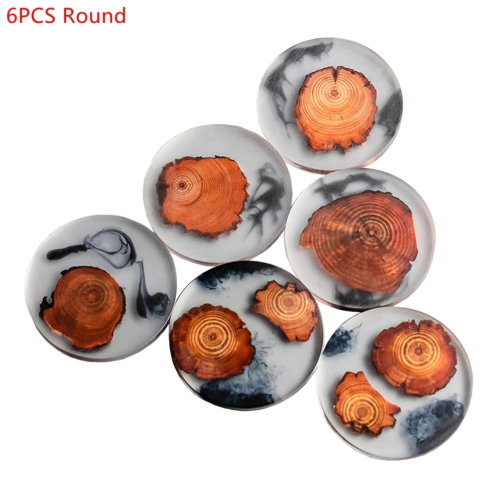 6 Buah/Set Tatakan Gelas Pinus - Resin Art Coasters ulasan dan harga